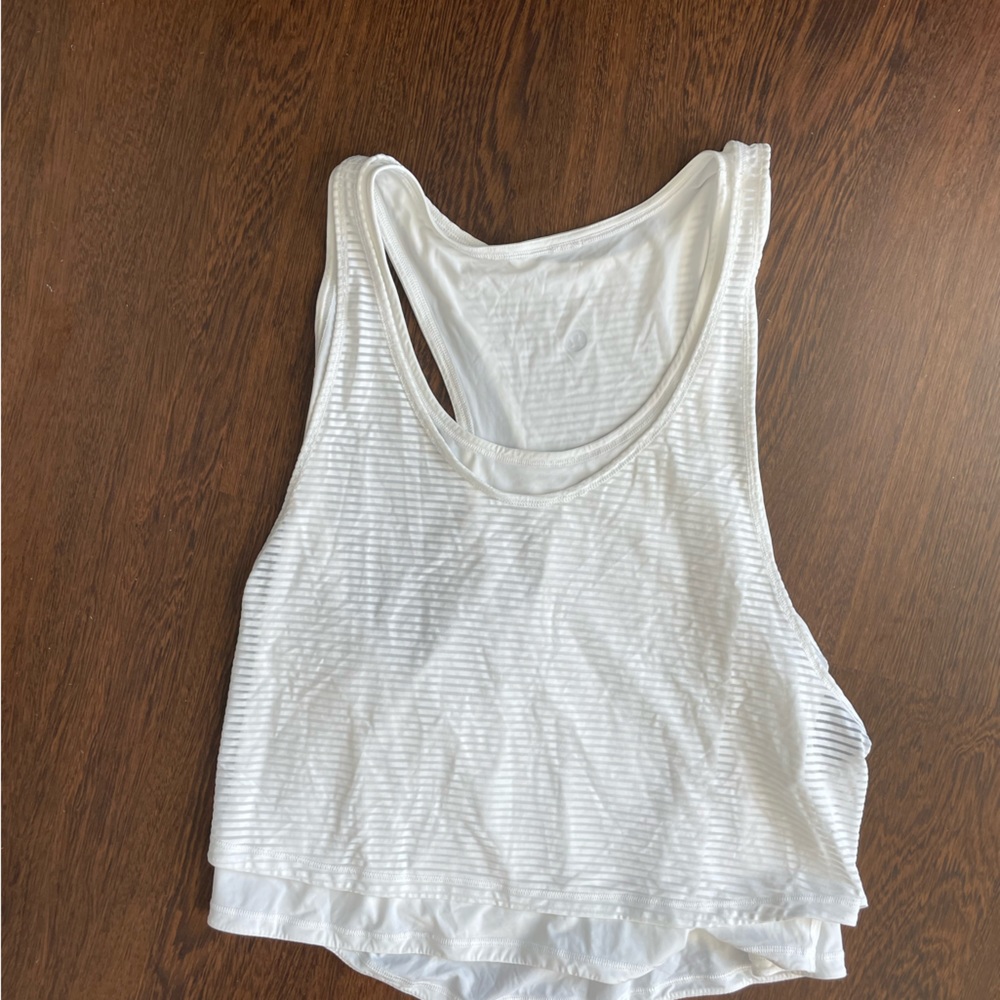 Lululemon double layer white tank